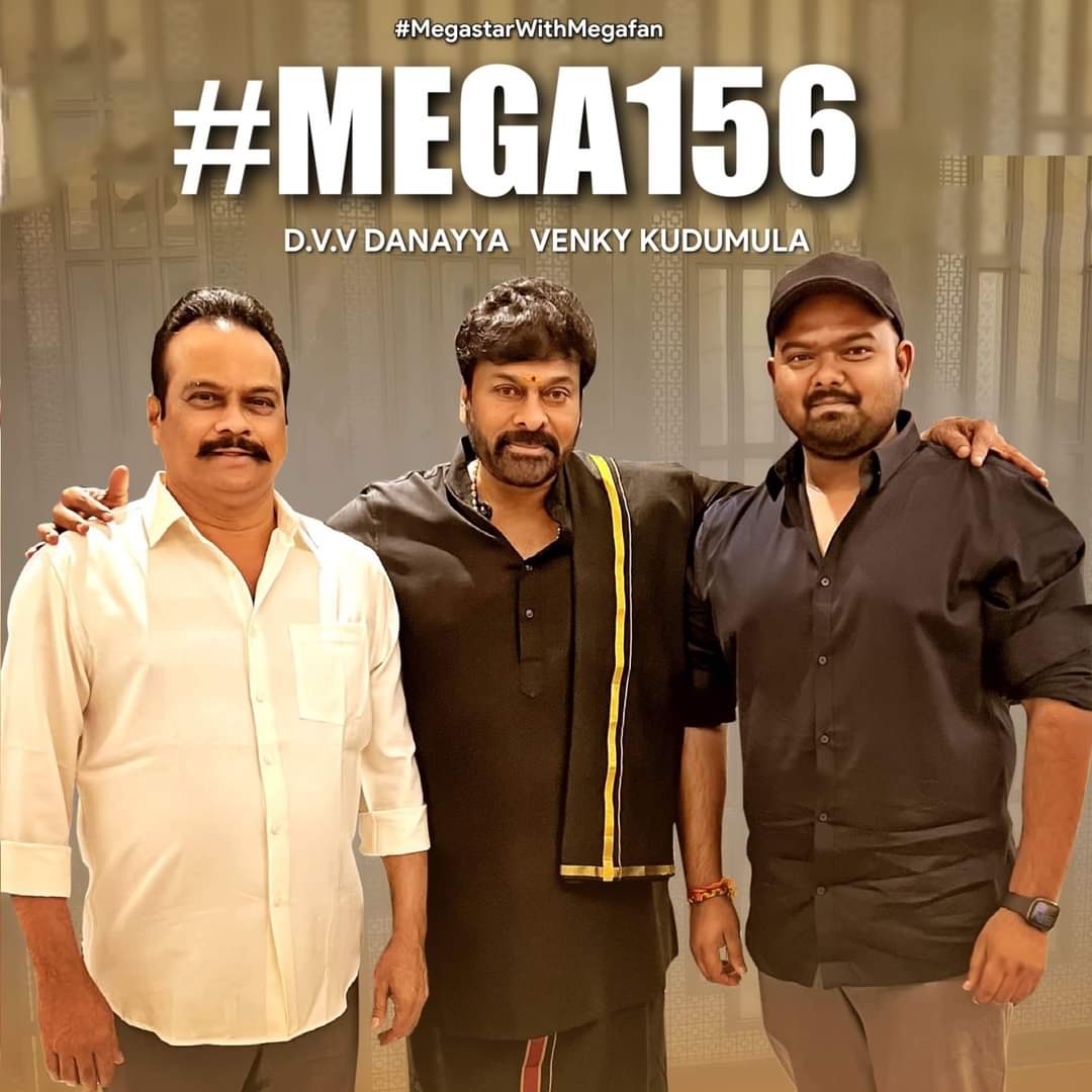 TeamRCYelahanka's tweet photo. #MegastarChiranjeevi 's next is with #VenkyKudumula a big #MegaFan and it is produced by our #MegaProducer #DVVDanayya .

#Mega156 https://t.co/ZTUbAz1q4R