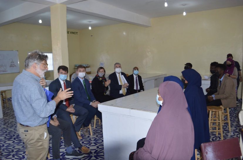 KaufmanR's tweet photo. The US delegation from Congress spent the day ⁦@AbaarsoSchool⁩ talking with students and staff. Amazing visit and chance to see one of the success stories of US-#Somaliland cooperation https://t.co/DFJQRjSEW0