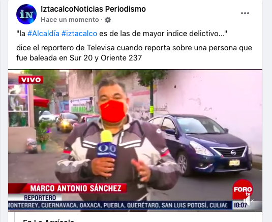 iztacalconews's tweet photo. "la #Alcaldía #iztacalco es de las de mayor indice delictivo..."

dice el reportero de Televisa cuando reporta sobre una persona que fue baleada en Sur 20 y Oriente 217 

VER VIDEO EN: 
https://t.co/4w6ozmytKd https://t.co/bpRJQKdAAy