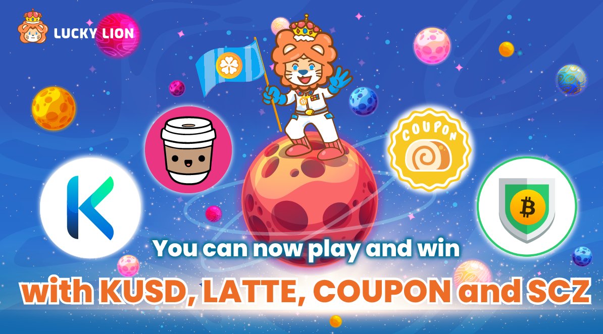 LuckyLionGameFi's tweet image. Lucky Lion has added KUSD, LATTE, COUPON and SCZ  to our list of playable currencies.

Starting from 15 DEC 2021 7.00UTC  

Join us today app.luckylion.io/games
