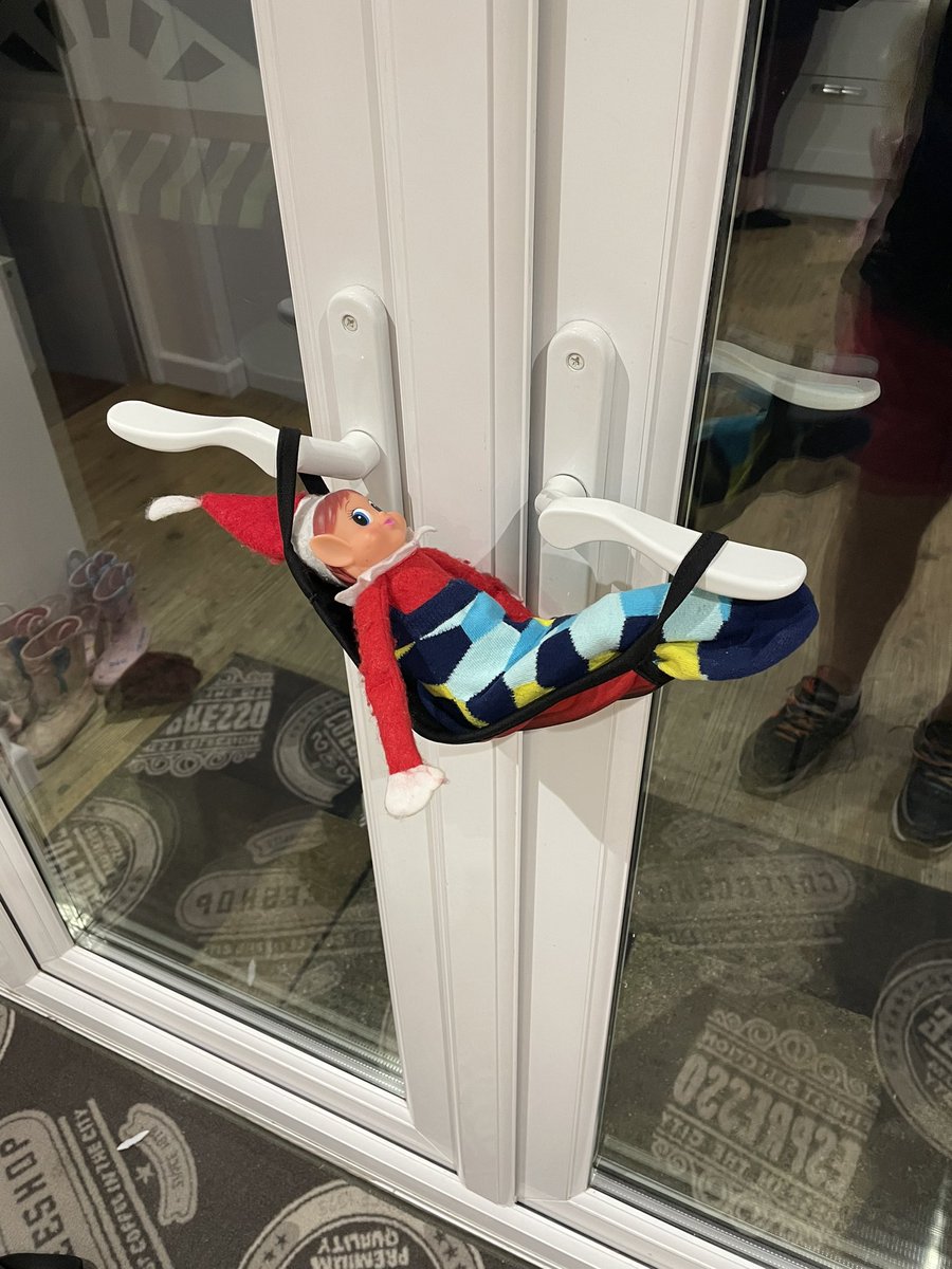 TKASMrShepherd's tweet photo. All this Elfin’ around has made #Elfvis tired. 

@_TKASA mask hammock. https://t.co/r42d7sn62K