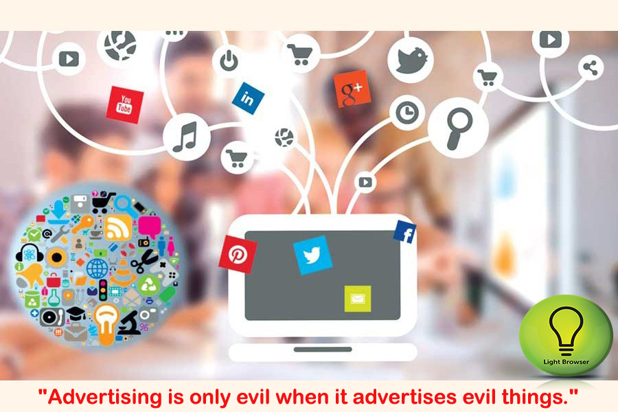 BrowserLight's tweet photo. "Advertising is only evil when it advertises evil things." 

#Gem
#webDesign
#webdevelopment
#WebDesignning
#ecommerce
#DigitalMarketing https://t.co/YA3zsCWZ4V