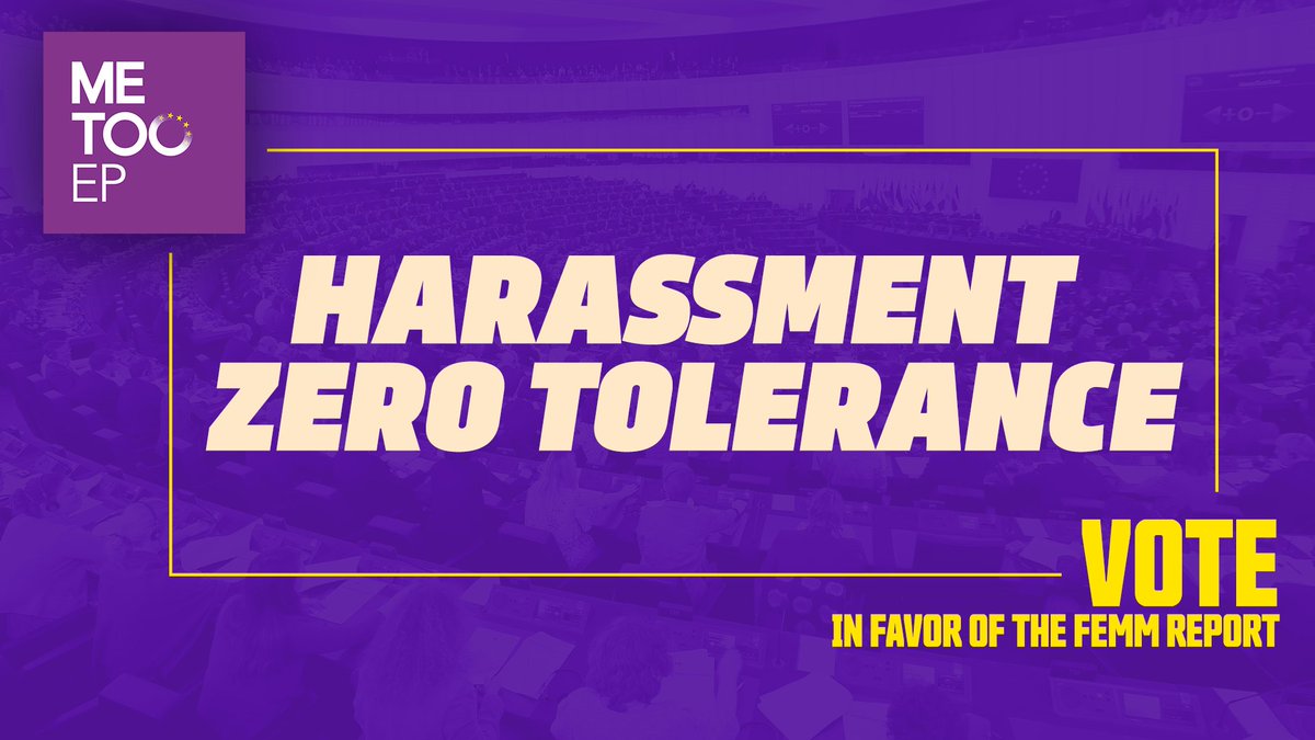 📣‼️Thursday is approaching: vote on " #MeToo  and harassment - The consequences for the EU institutions".
<a href="/EPPGroup/">EPP Group</a> @TheProgressiv <a href="/RenewEurope/">Renew Europe</a> <a href="/GreensEFA/">Greens/EFA in the EU Parliament 🌍</a> <a href="/Left_EU/">The Left in the European Parliament</a> every vote counts! Please RT!

#EPlenary #UnionforEquality #MeTooEP ♀️👊