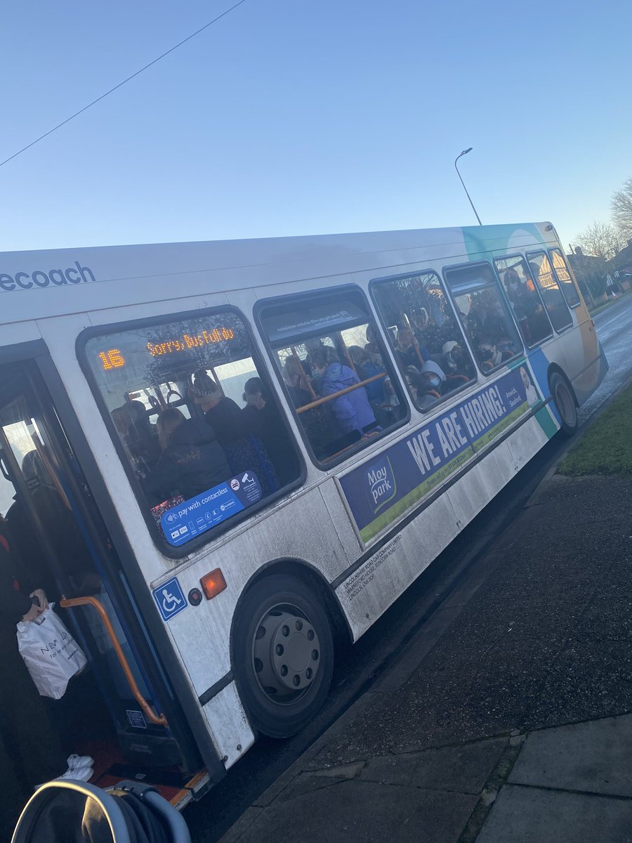 amberchicksmith's tweet photo. After no buses in hykeham since 7.20 this turns up - late for school , late for work, this bus screams covid! Why is there no 15 buses at all today @StagecoachEMid #lincoln #publictransport #stagecoach @Stagecoachuk  #Unbelievable https://t.co/YkMjpaYuAS