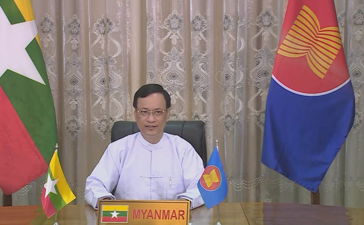 asefedu's tweet photo. Prof Dr Zaw Myint, Deputy Minister of Education 🇲🇲, expresses at the #ASEMME8 #Myanmar's support to the #ASEM Education Strategy and Action Plan 2030, in particular to the second priority on promoting #LLL and #TVET.
#SDG4 https://t.co/EJZsNkEPaY
