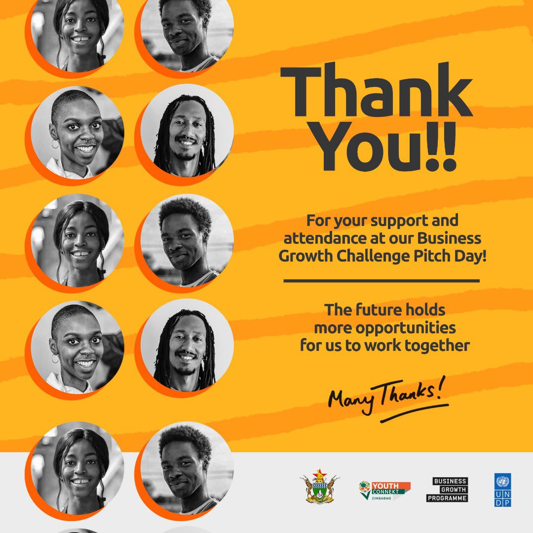 Thank you for your support and attendance for the Business Growth Challenge Pitch Day! #YouthConnekt #YouthConnektZim #YoungEntrepreneur