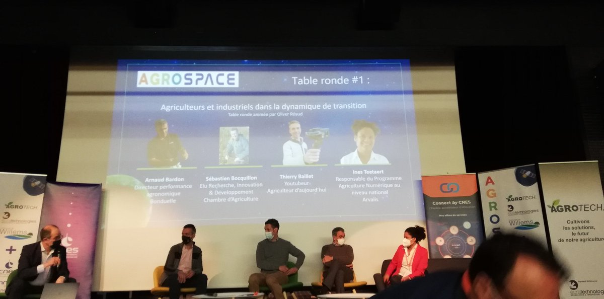 BaugePascale's tweet photo. Une journée #agrospace à parler des liens entre agriculture et spatial #agrotech @cnes @euratechnologie @ConnectbyCNES @Bonduelle_Group https://t.co/30uGr5Coij