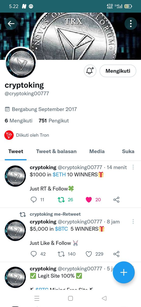 HadFlorentinus's tweet photo. @cryptoking00777 Done https://t.co/bCfwwDBd9y