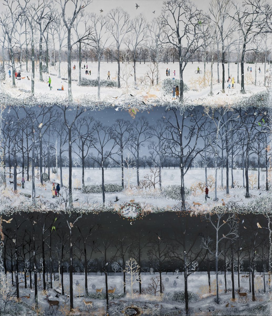 womensart1's tweet photo. Emma Haworth's painting depicting a day in winter #WomensArt https://t.co/H83hdYDIJd