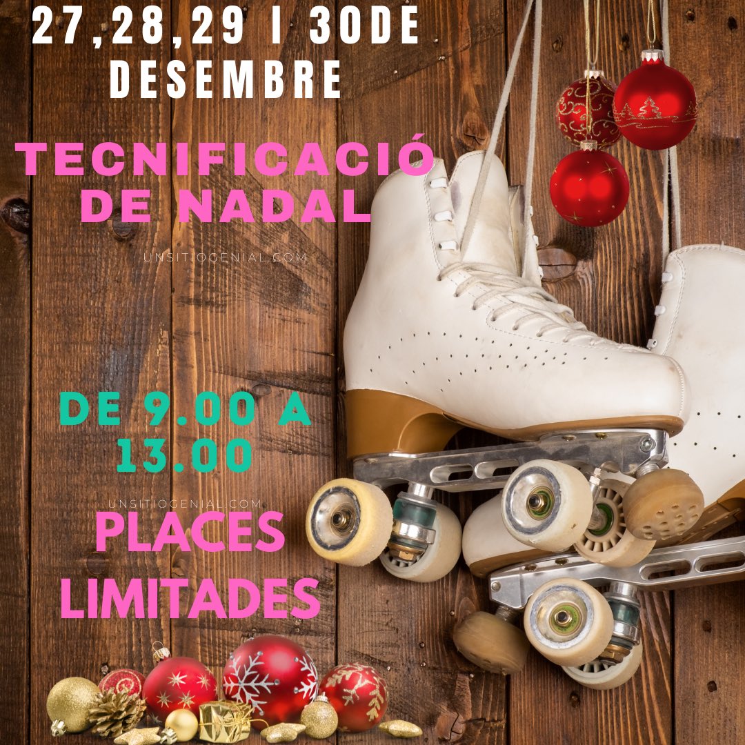 patigramenet's tweet photo. Al Nadal també seguim rodant! 
27,28,29 i 30 de desembre de 09:00 a 13:00! Places limitades! Corre què volen!! 🛼❤️🛼
#femclub #esportalnadal https://t.co/6TFQqUUyjy