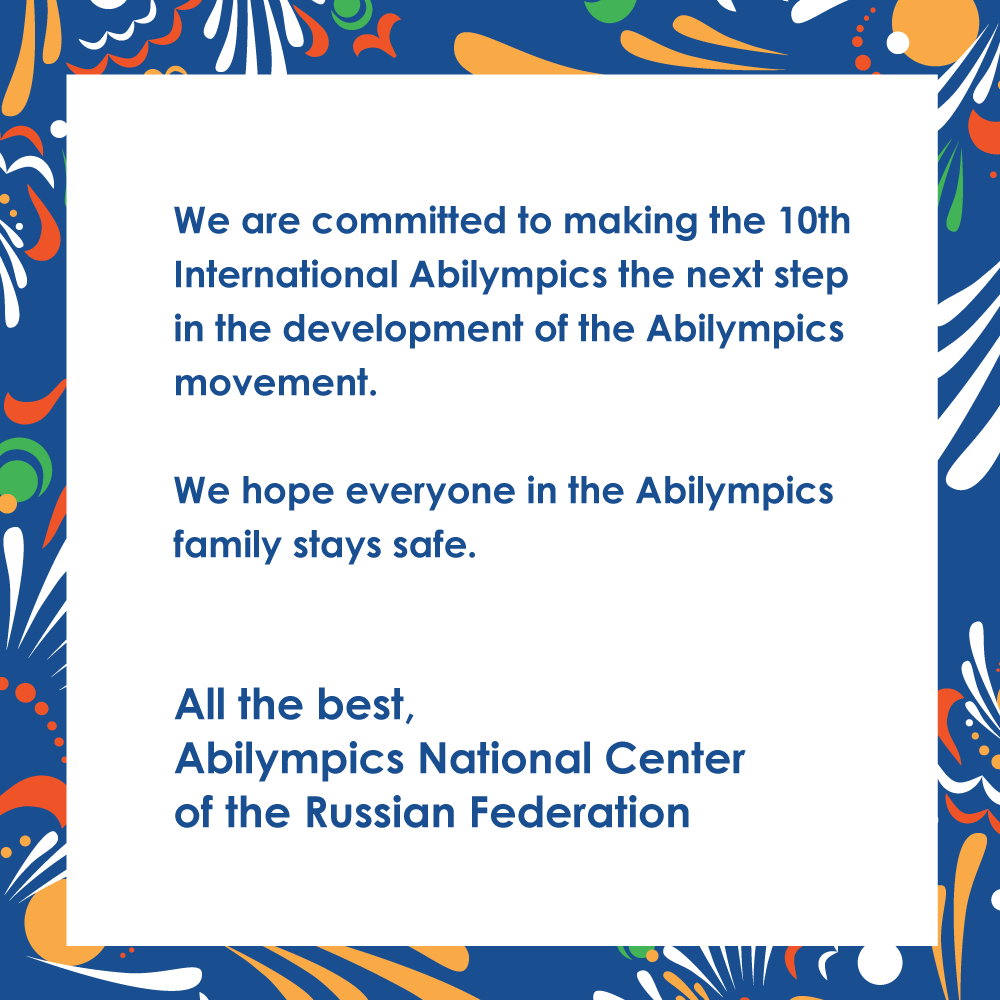 abilympics_rus's tweet photo. Abilympics National Centre of the Russian Federation informs of the following

#XInternationalAbilympics #XInternationalAbilympicsRussia #XIARussia #Russia #Moscow #Abilympics #AbilympicsRussia #XIA_News https://t.co/kafk2AbCHT