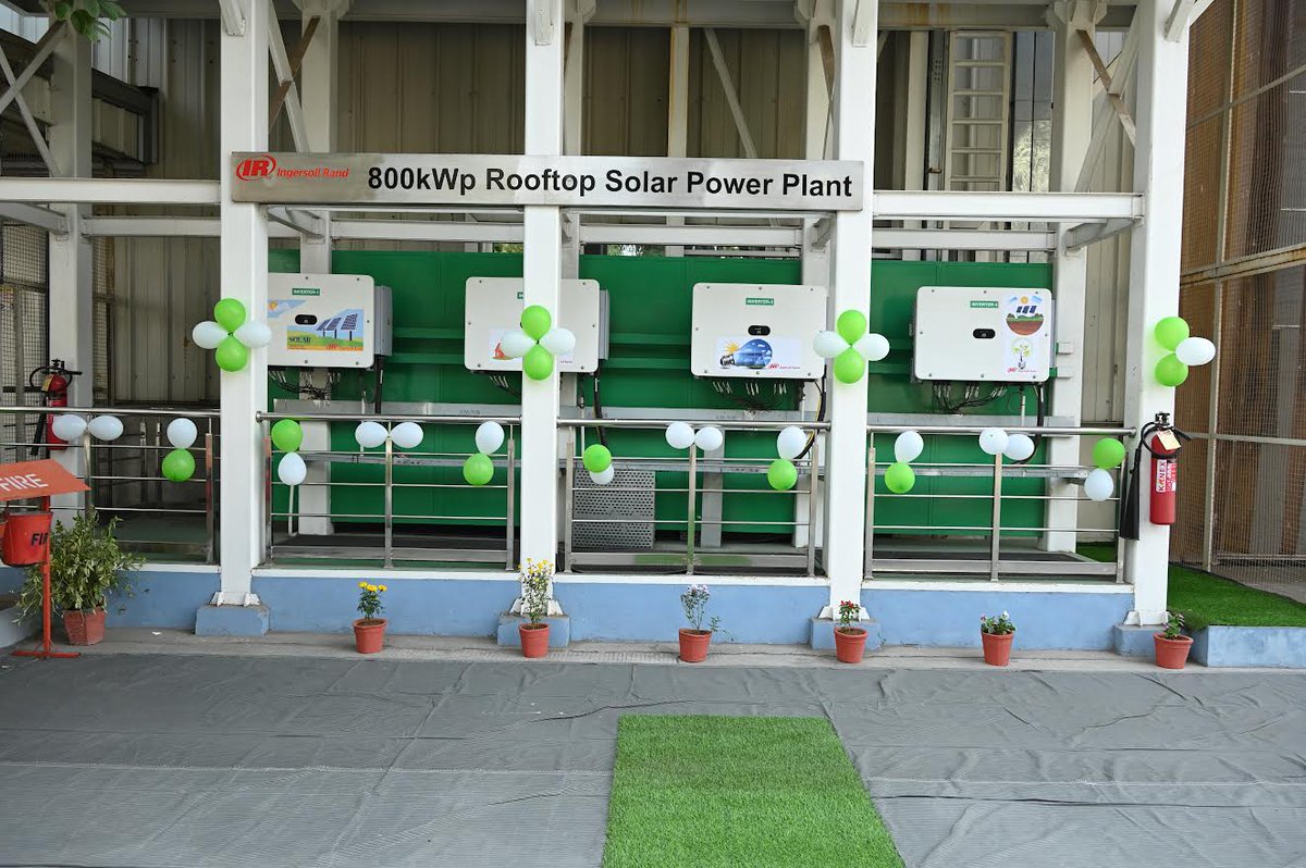 Gujarat based Ingersoll Rand celebrate its 100 years in India by installing 800 kwp solar plant