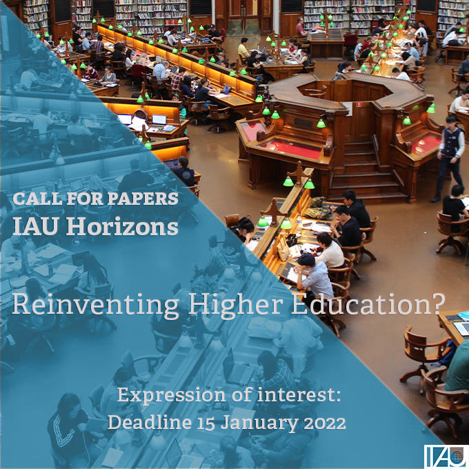❔What needs to change in the future of #HigherEducation? How would you reinvent HE?  What are the key issues that policy makers must address? 
This is an opportunity to contribute to the conversation which is part of the IAU response to #WHEC2022.

More: bit.ly/3s7ZsNa