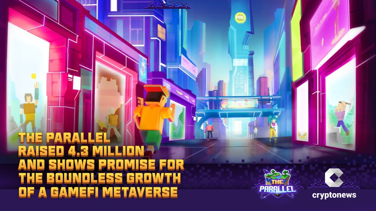 theparallel_io's tweet photo. We are honored to see Cryptonews sharing about The Parallel: "The Parallel Raises 4.3 million and Shows Promise for the Boundless Growth of a GameFi Metaverse"
😉 Are you excited about that, Parallese? Read more details here: https://t.co/Y6A4jnk6TM

#TheParallel #Metaverse #PRL https://t.co/8UXU2CmOya