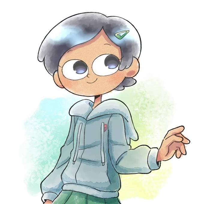 ユーザーブラシをたくさん試したくて描いてたマーシーの絵、描きかけのままでもったいなかったから完成させた 