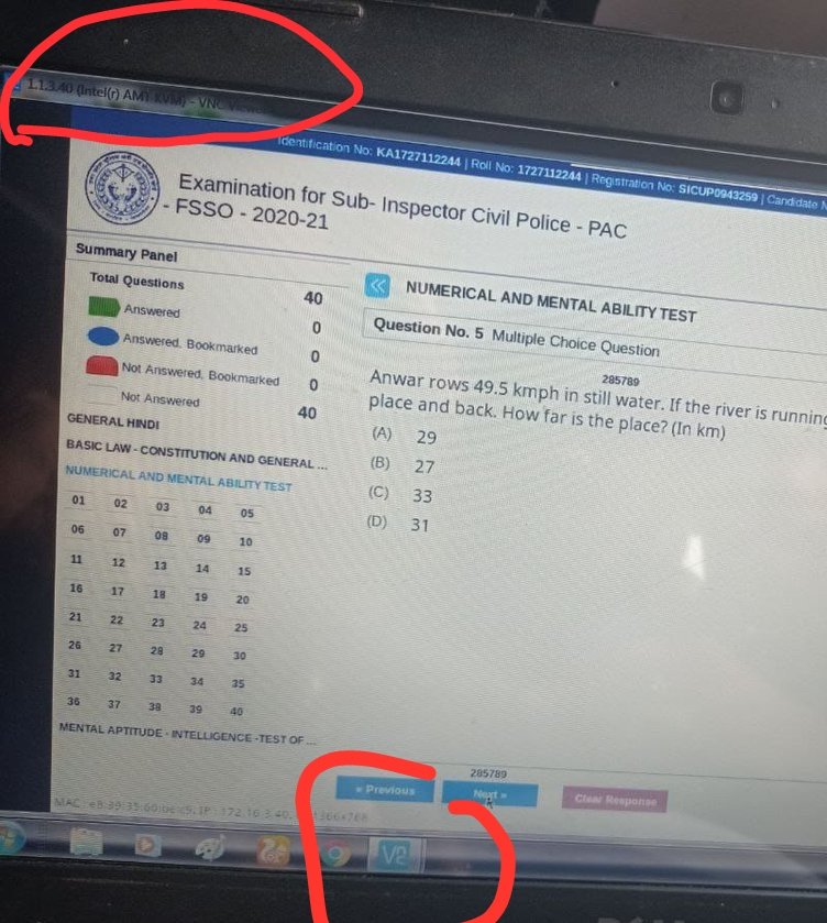 ShubhamBernwal's tweet photo. #exam_from_home
Using VNC 😂
#UPSI2021SCAM 
क्या करे भारत का युवा जब घर से है पेपर देना।
बंद करो भ्रष्टाचार, पेपर दोबारा होना ही चाहिए ये एक नहीं अनेक संख्या में है,हमारे(युवा) हक़ की बात है रुकेंगे नहीं झुकेंगे नहीं।।
भविष्य का सवाल है
कृपया कोई कदम उठाए आयोग।🙏🏻🙏🏻 https://t.co/F4HNltpYYz
