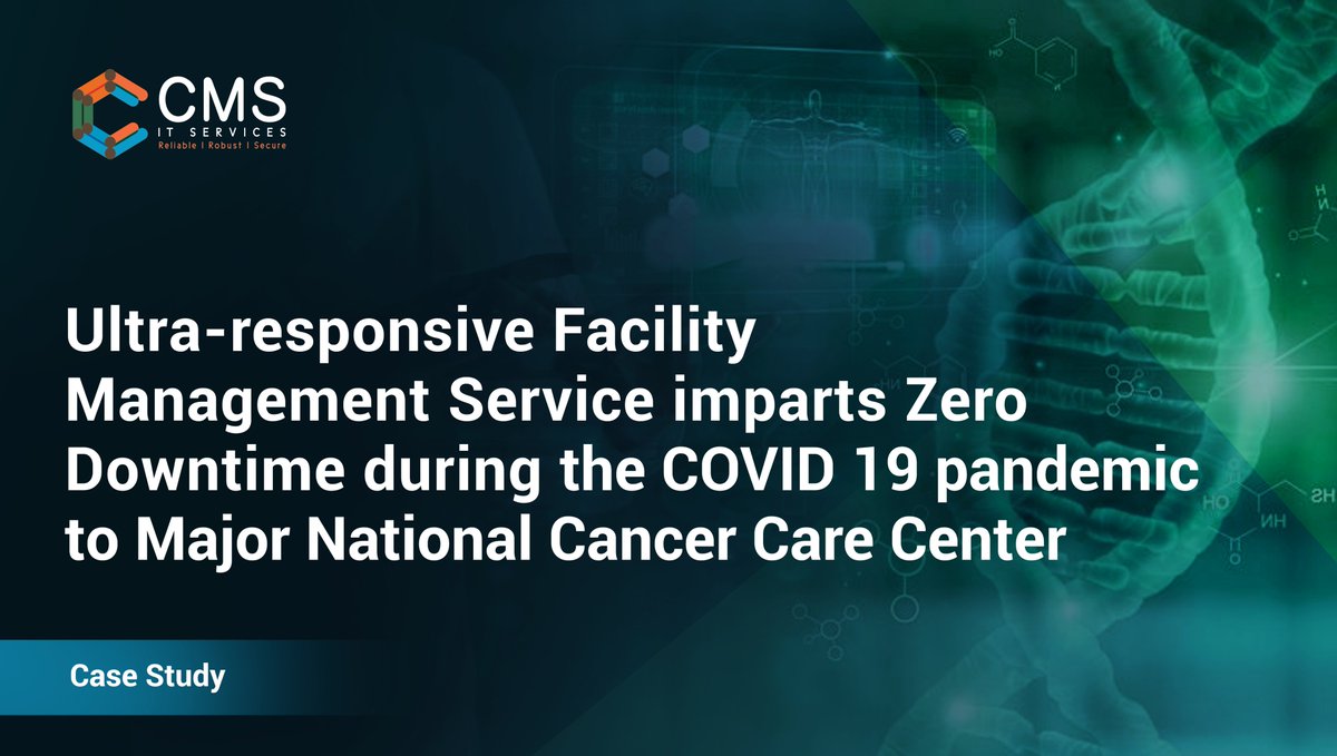 CMS IT Services’ Outsourced Facility Management Service
Draws Praise from Tata Medical Center, Kolkata for the
Support Extended During The COVID Pandemic.

Read More: cmsitservices.com/ultra-responsi…

#managedservices #tech #technology #innovation #management #COVID19