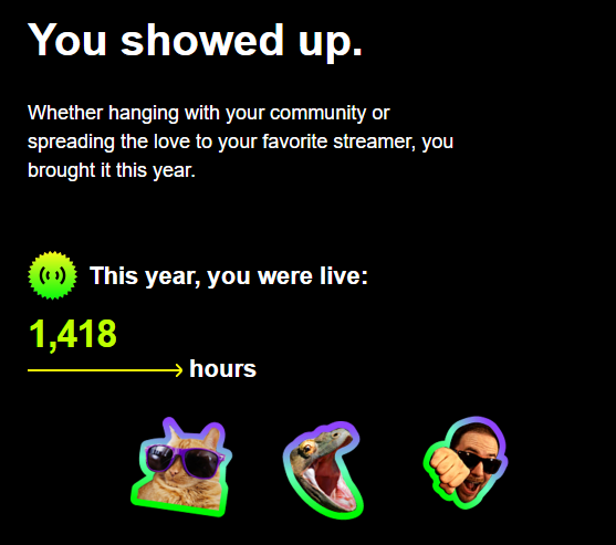 CaptainBoomcake's tweet photo. #streamingrecap I put in the TIME for my awesome community this year, lets gooooo https://t.co/EEQ5bgnS88 https://t.co/h8jzxBhqEK