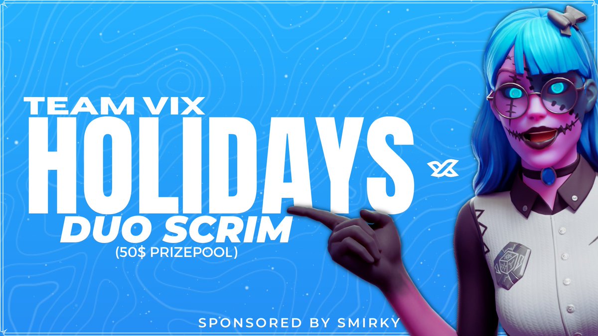 V1Xgg's tweet photo. ! Team Vix is pleased to introduce the Team Vix Holiday Duo Cup, and we wanted to let everyone know that we will be hosting a scrim tournament with a prize pool of $50, sponsored by @smirky55465448. Join our Discord server for further information.

https://t.co/nrAZ2slUwD https://t.co/o3pusL26jo
