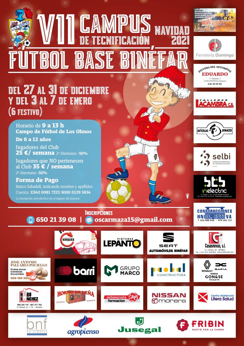futbolbasebinef's tweet photo. MIÉRCOLES 22 
ÚLTIMO DÍA para REALIZAR INSCRIPCIONES 

¡APÚNTATE! https://t.co/zFQ8ne6h5W
