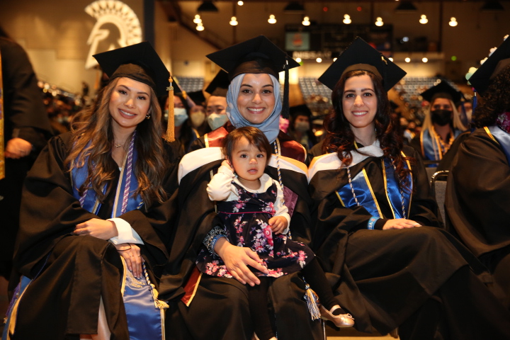 Way to go, grads! A great "wrap" on Day One of this week's commencement.

Our #SJSU20 #SJSU21 classes are among the most resilient cohorts ever. Congrats on earning your degrees during such turbulent times. You're truly part of a Class for the Ages! <a href="/calstate/">The CSU</a> #SJSUAlumni