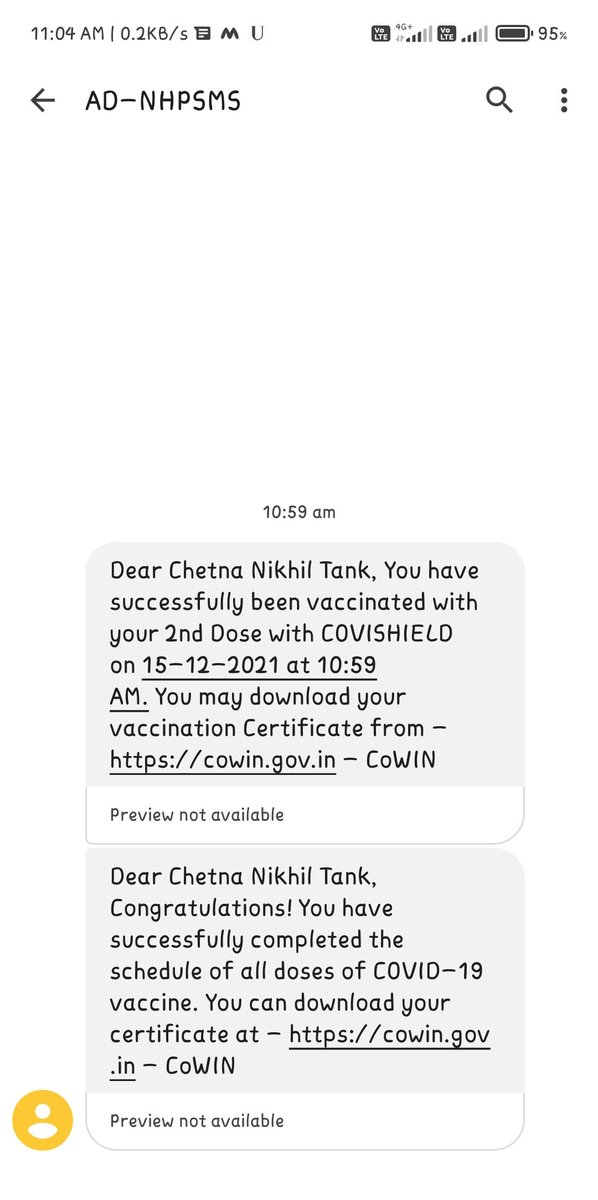 વેકશીનનો બીજો ડોઝ લેવાનો બાકીમાં છે તેમ છતાં બંને ડોઝ લીધા અંગેનો આજરોજ મેસેજ મળ્યો છે,

હવે બીજો ડોઝ લેવો કે કેમ ?????
<a href="/KutchDdo/">DDO Kutch</a> <a href="/CdhoKutch/">CDHO Kutch</a> <a href="/CMOGuj/">CMO Gujarat</a> <a href="/HelthMinistry/">Ministry Of Helth</a>