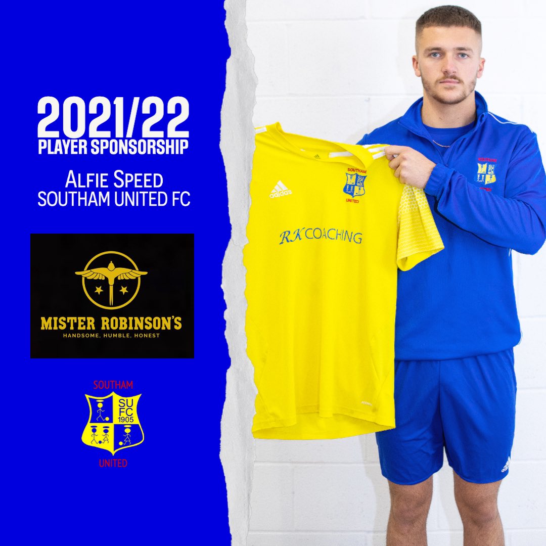 SouthamUnitedFC's tweet photo. 🤝 Sponsorship Announcement 🤝

Southam United are pleased to announce Mister Robinson’s as the player sponsor for Defender Alfie Speed!

Handsome . Humble . Honest . 

Make a booking at: https://t.co/UPSscxbGET

Welcome to the team! https://t.co/Ps1cUR6wOP