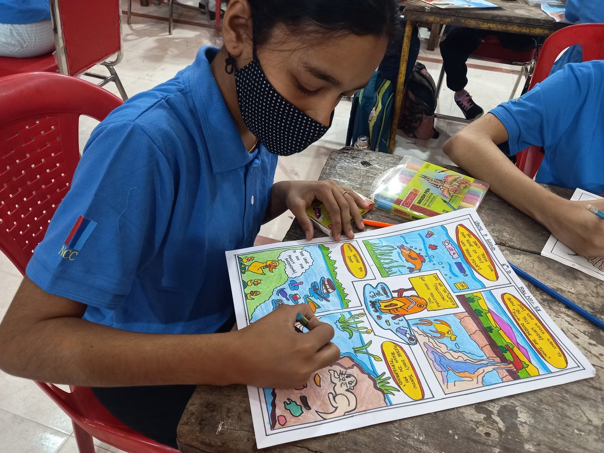 Manisha61620452's tweet photo. Puneet Sagar Abhiyan NCC cdts of NES HIGH SCHOOL BHANDUP of
5 Mah Girls BN NCC Mumbai 'A' Group &amp; Maharashtra NCC Dte, conducted a Drawing competition on cleanliness on 14/12/2021.
@DefPROMumbai @drajaykumar_ias @HQ_DG_NCC @mumbai_group @ncc_dte @UnityMaximum #PuneetSagar #Mumbai https://t.co/q7vUf6t0Bz