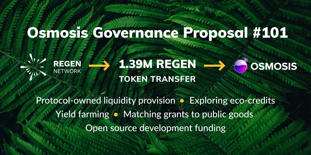 regen_network's tweet photo. 1.39M $REGEN to design🌿build🌳create🌏inspire 

Regen community <🤝> @osmosis community

Protocol <🤝> Protocol

This is the way.  

DYOR and Vote! ✅
https://t.co/LUb6uiOM8Q

🙌 @CephalopodEquip for getting this up! https://t.co/rAhJF2Y3FI