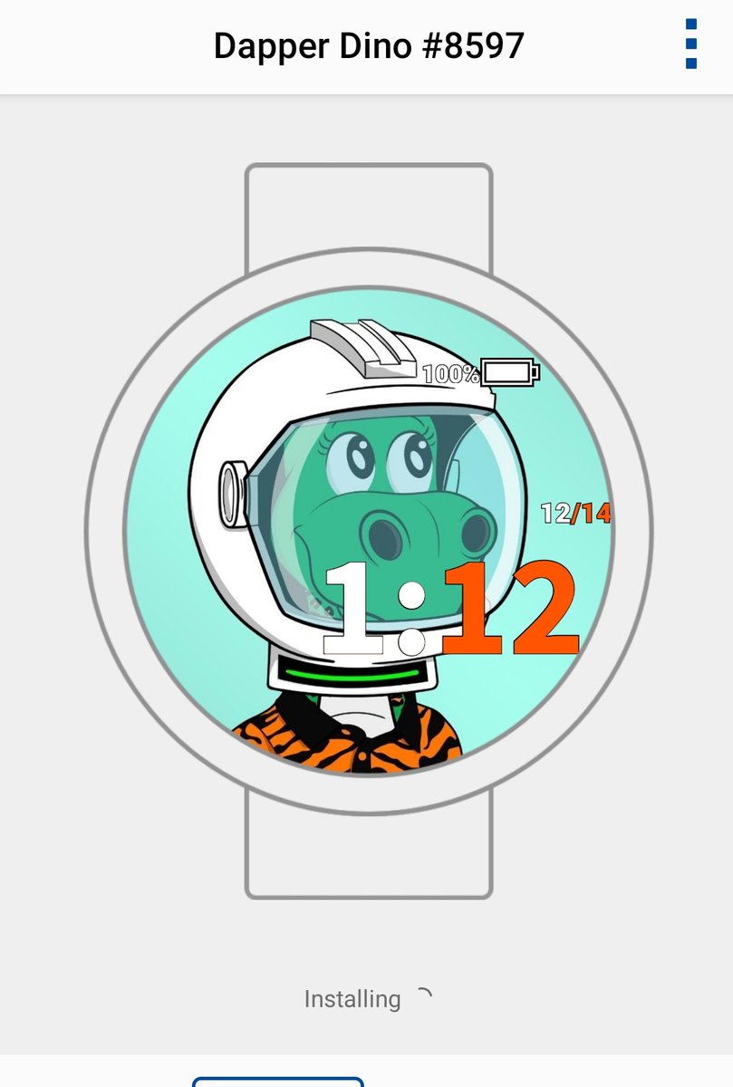 adosenot's tweet photo. @autophagy_nft Just updated mine to Astro! Did the watch face too. 
#Wenlockscreen #SaveTheDinos https://t.co/0Q5aUBMGPZ
