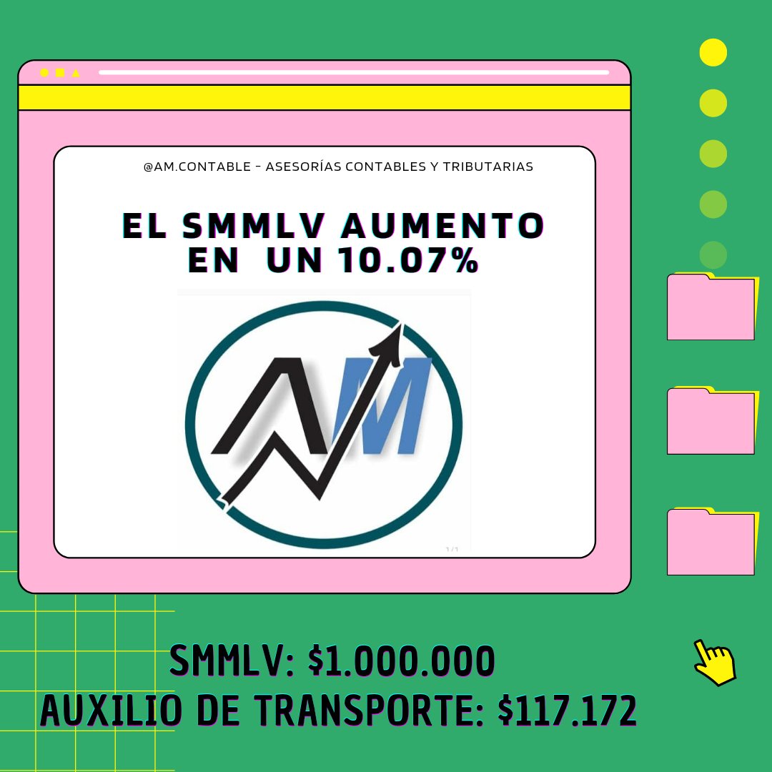 am_contable's tweet photo. @am_contable
¡Acuerdo histórico en Colombia! Se fijó por acuerdo el salario mínimo para el 2022.

#actualidad #incremento #SalarioMinimo2022 #contaduriapublica https://t.co/8XY8Y8uMim