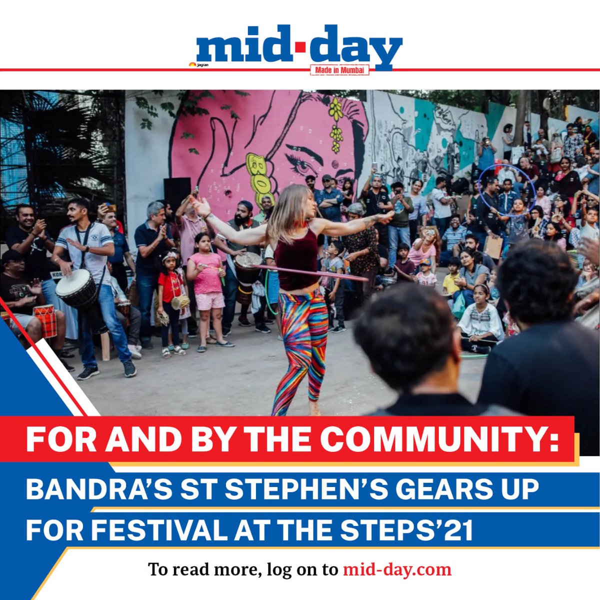 mid_day's tweet photo. After a nearly two-year break from physical gatherings, #Bandra’s well-known #StStephensSteps will be once again buzzing with art, music and exciting community events as part of the month-long ‘#FestivalattheSteps’
Read more about it on https://t.co/RQosgxA021 https://t.co/fm3g2mi2fw