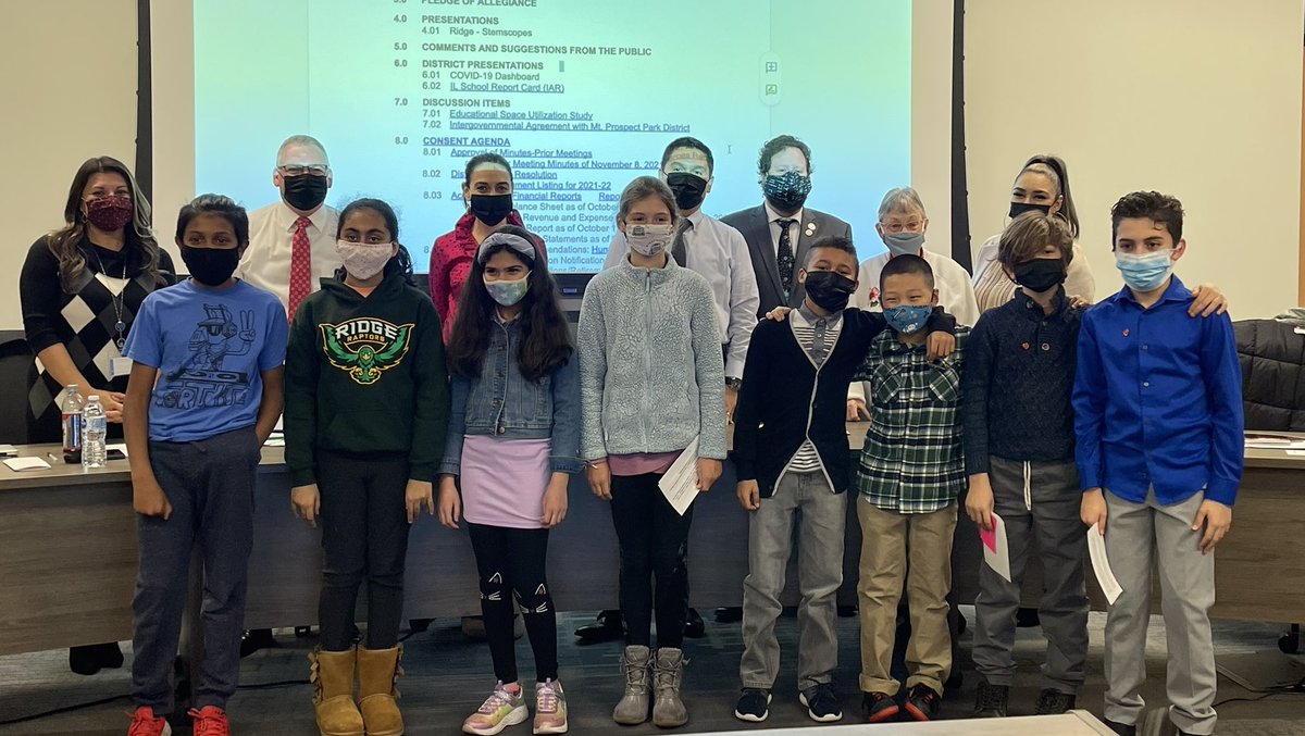 MrsSorengsClass's tweet photo. So proud of the 5th graders this week. They did an awesome job presenting to the school board. Not only did they share all about Stemscopes, they also completed an experiment. @D59Ridge @TerriBresnahan #togetherwecan #D59learns https://t.co/kVPjgvqrt5