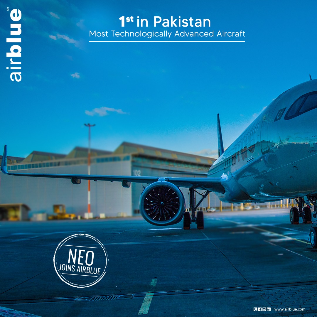 airblueairline's tweet photo. 1st #PakistaniAirline to induct two #AirbusA321neo into its fleet. Excited to have you all on board.
#airblue #neojoinsairblue #neo #a321neo #APBOD https://t.co/ebJfhDwGJ5