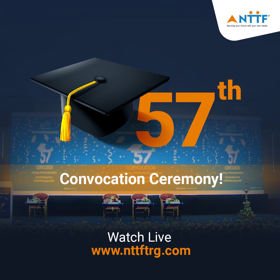 NTTFindia's tweet photo. The stage is set for #NTTF 57th #Convocation.

Watch the Convocation Ceremony Live here https://t.co/8CJdw8teNW

#NTTFConvocation #57thConvocation #ConvocationCeremony #diploma https://t.co/SV7nDEeF7v