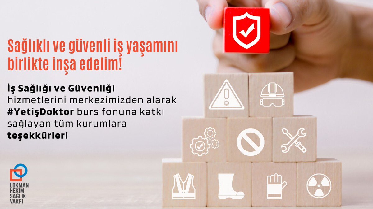 Lokman Hekim Ortak Sağlık Güvenlik Merkezi'mizden alacağınız İş Sağlığı ve Güvenliği hizmetimizle #YetişDoktor burs fonuna katkı sağlayan kurumlardan biri olabilirsiniz.