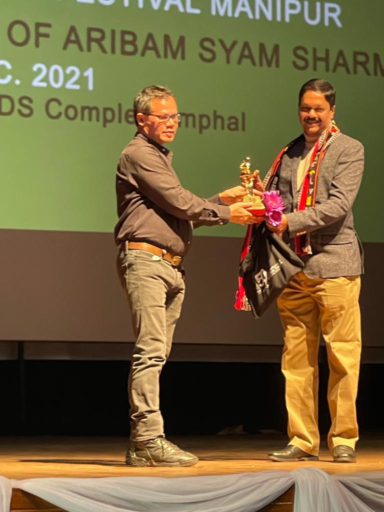 Felicitation of Umamaheswara Rao, a National Film Award winning director by <a href="/ManipurMsfds/">Manipur State Film Development Society</a> Secretary, Mr <a href="/sunzu10/">Sunzu</a>