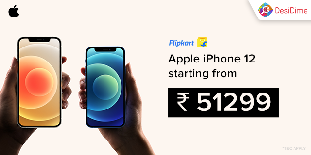 desi_dime's tweet image. Apple iPhone 12 starting from Rs.51299
bit.ly/3IR2Ge8

#iphone12 #iphonemini #deals #mobile #Flipkart #bigsavingdays #Sales #budgetshopping