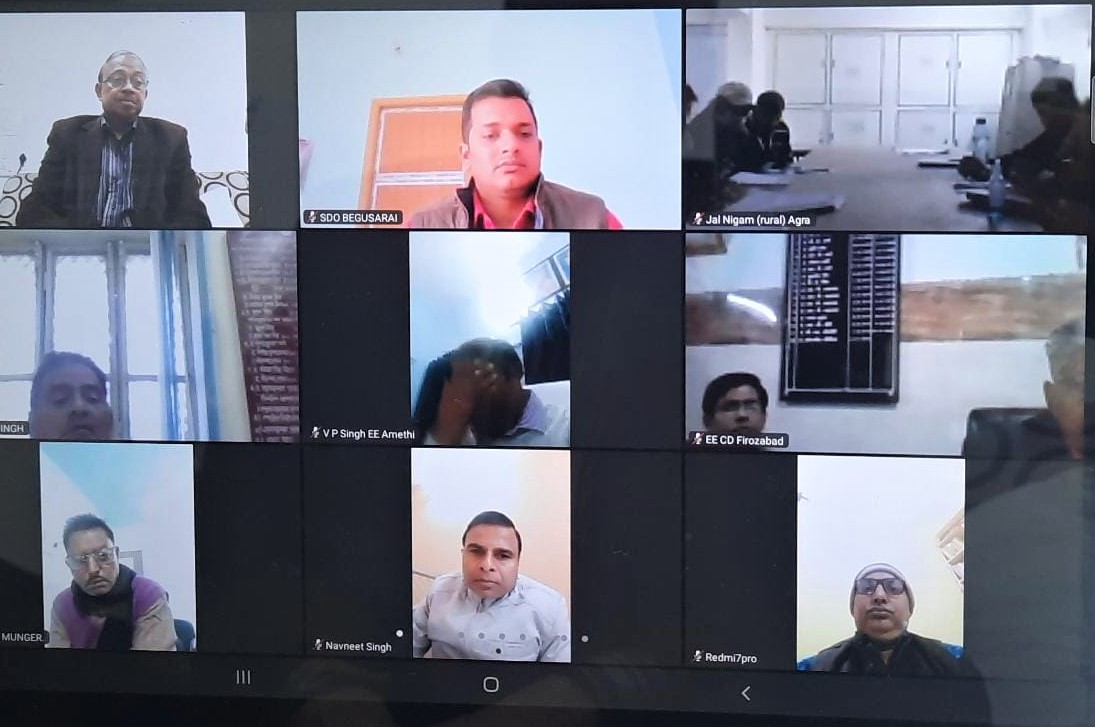 A 3-day online training programme from 15-18 December, is being conducted by <a href="/RcuesL/">RCUES Lucknow</a> on 'participatory planning, implementation, O&amp;M for #HarGharJal.

Over 100 participants from #UttarPradesh, #Bihar &amp; #Assam attended the online training on day-1.

#JalJeevanMission 
<a href="/PMOIndia/">PMO India</a>