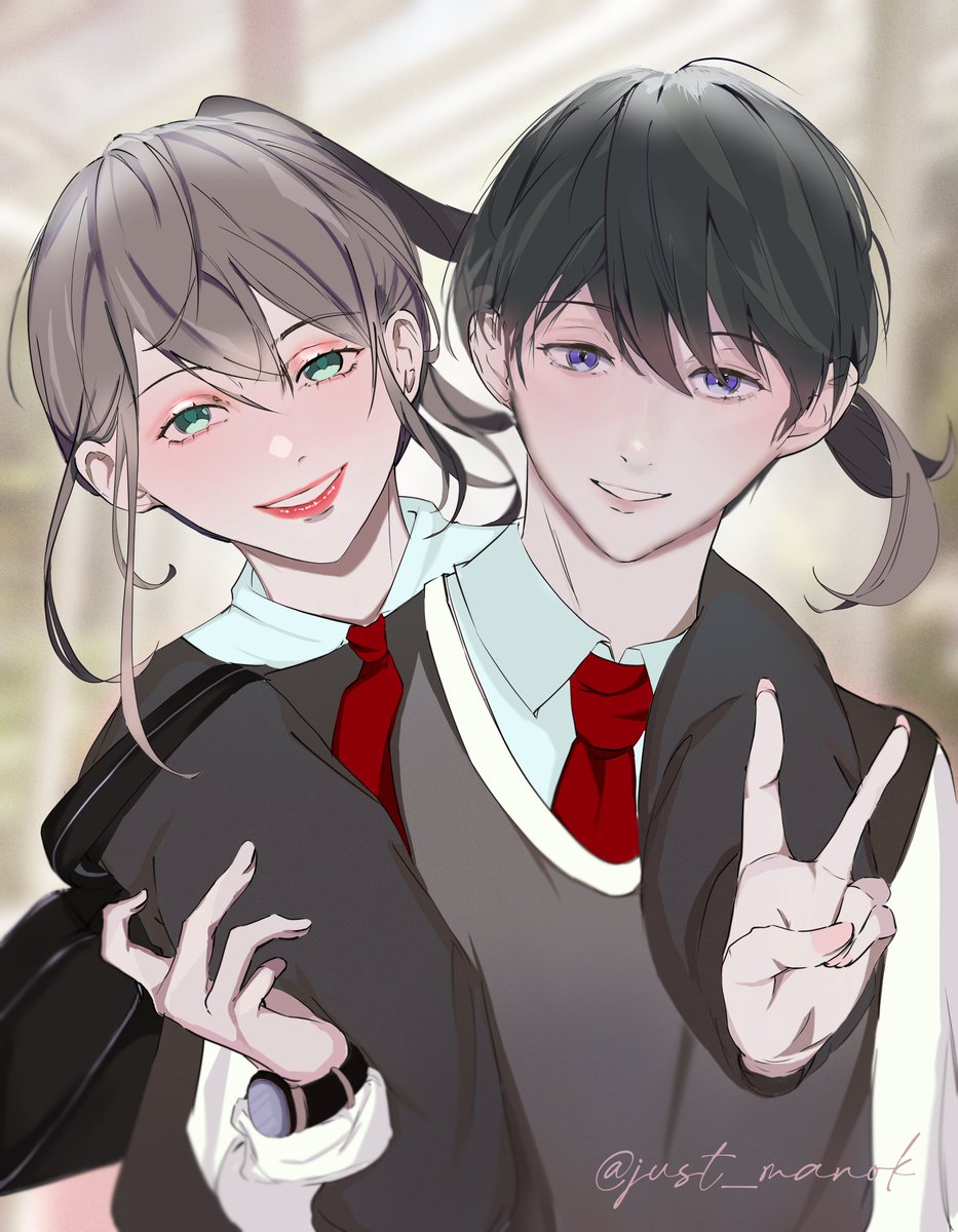 czmezkanata's tweet photo. renee and cavert from false confession ..i wanna see them in highschool uniform and thus tadaaa . i miss my fav couple i hope the webtoon will comeback soon 

#fc_fa https://t.co/H32bzBPU0h