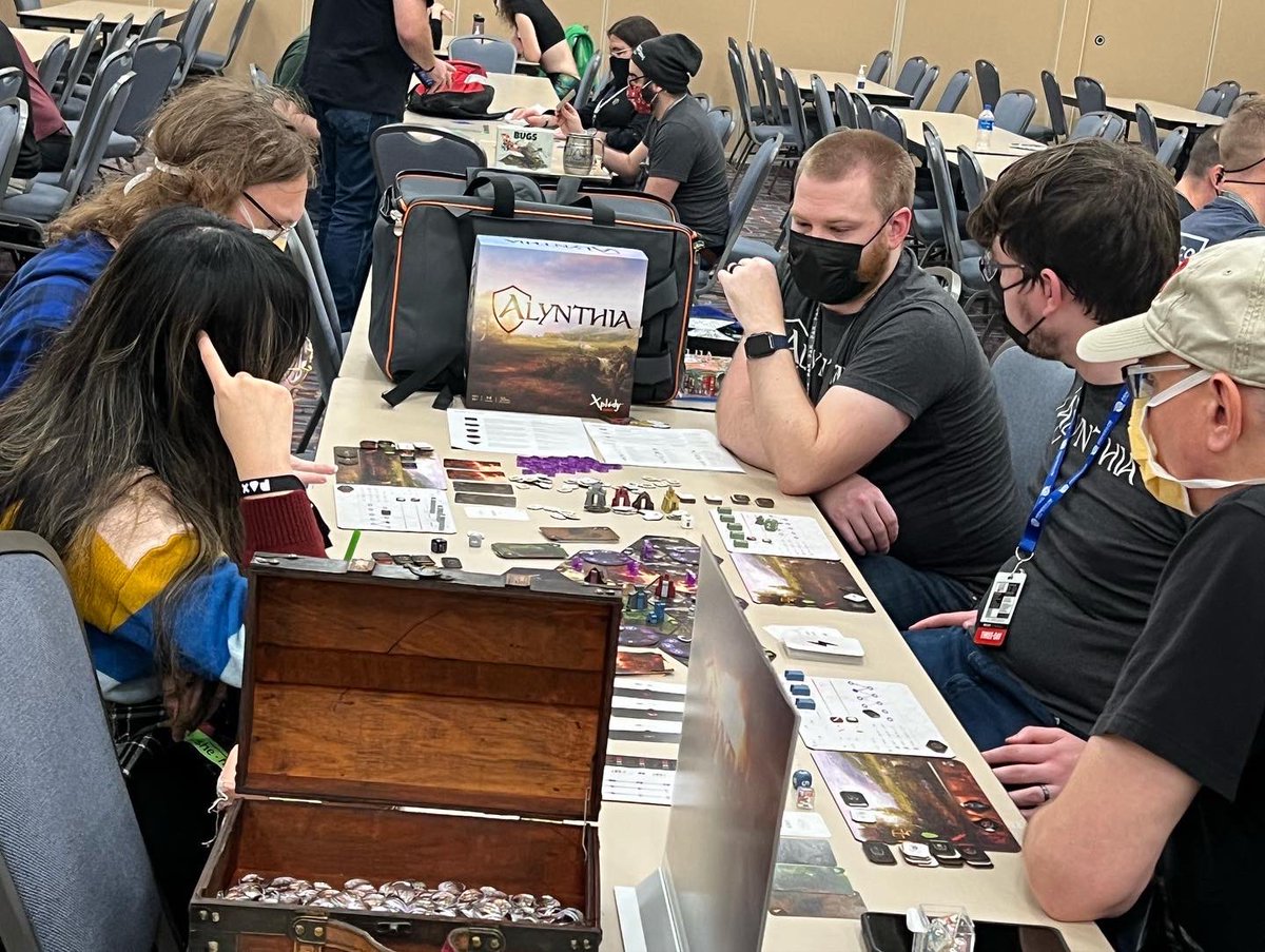 evaction's tweet photo. Got to test out a few developing titles inside the Unpub room at @pax Unplugged 2021. #pax #paxunplugged #paxunplugged2021 #worldbreakers #alynthia #indiedev #indiboardgames #unpublished #unpublishedgamesnetwork #protoalley https://t.co/jp6ejFBW6J