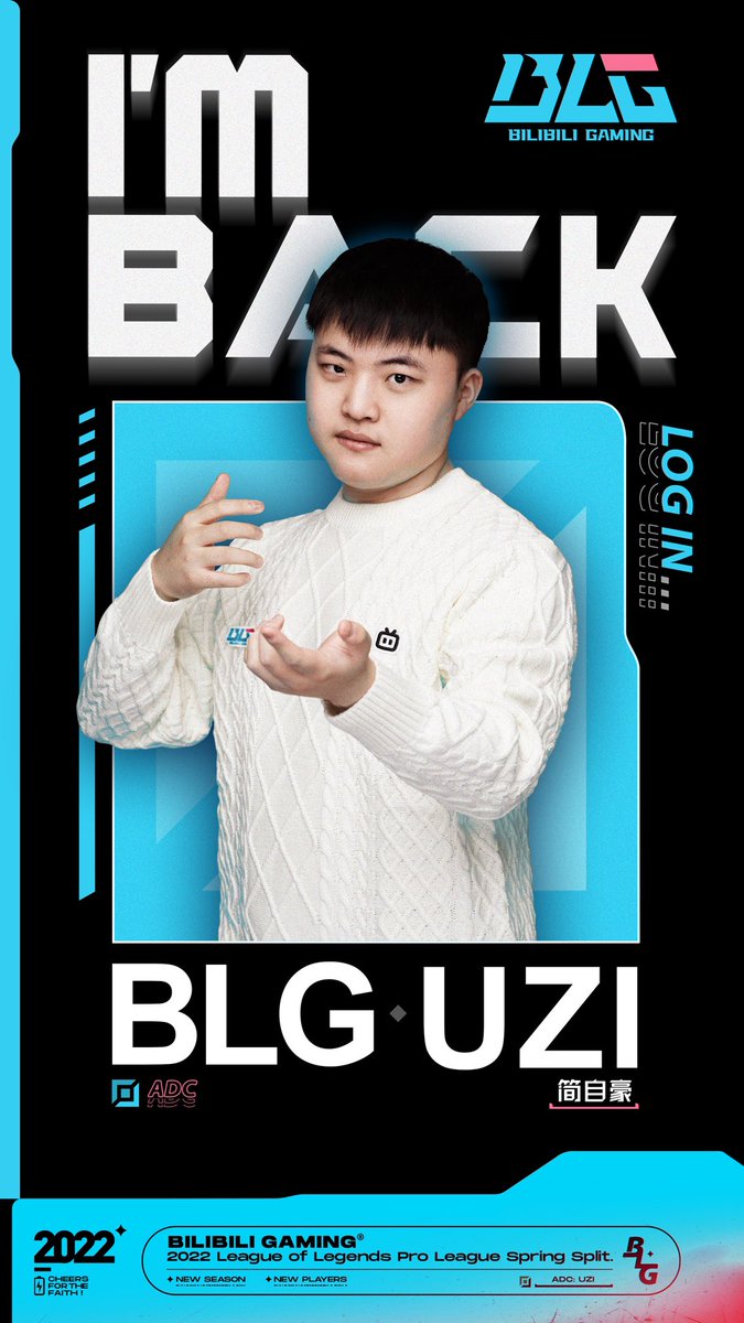Warmly welcome  BLG.Uzi to #BLG !
Uzi is baaaaaaaaaaack!!!