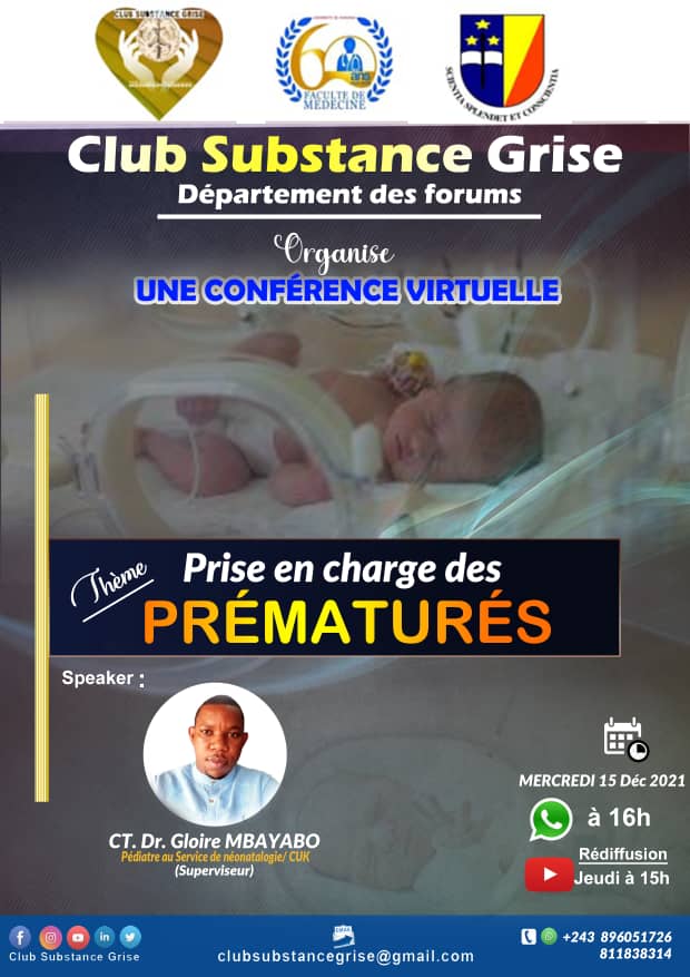 ClubSG1's tweet photo. Ne manquez pas à cette conférence. @esp_unikin @Unikinrdc @MinSanteRDC @cabinet_esuRDC @jered_mango @SaveLifeInAfri1 @santefacmed @BitumbaPamphil @LukomboRaphael https://t.co/PilQvTINJh