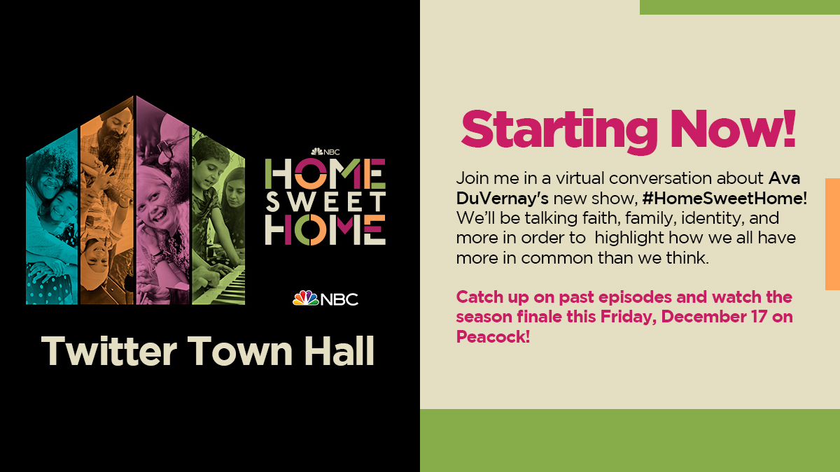 ReignOfApril's tweet photo. Welcome everyone to this Twitter Town Hall for @ava's show on @nbc, #HomeSweetHome! For the next hour, I'm going to pose questions based on the themes of the show &amp; invite you to participate using the #HomeSweetHome hashtag. Fellow watchers &amp; even show families will be chatting! https://t.co/uuf93ifQxu
