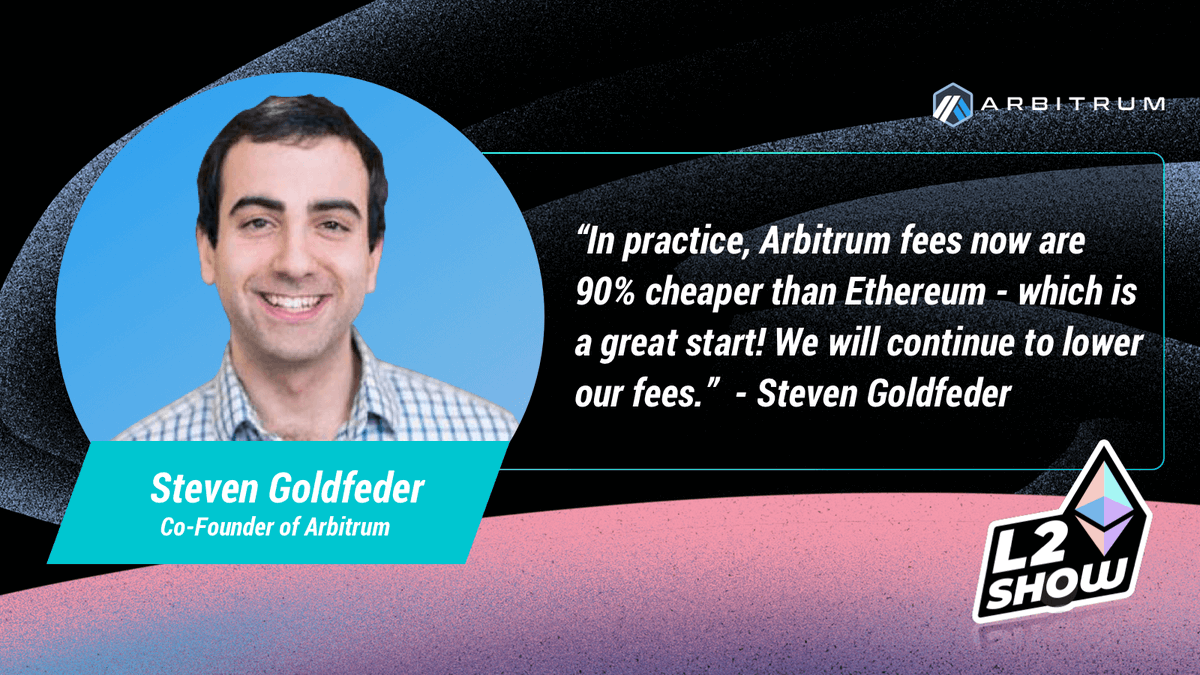 DeGateWallet's tweet photo. #L2Show🎙️
The latest episode with @sgoldfed of Arbitrum @arbitrum #Ethereum #Layer2 scaling solution is out🔔
 
Watch the latest episode of #L2Show presented by @DeGateDEX and hosted by @agnecrypto on #DeGate DEX YouTube channel ➡️  https://t.co/1RNXQ6TiYi

#L2Show #DeGate #DeFi https://t.co/Dw8Tc1AnEH