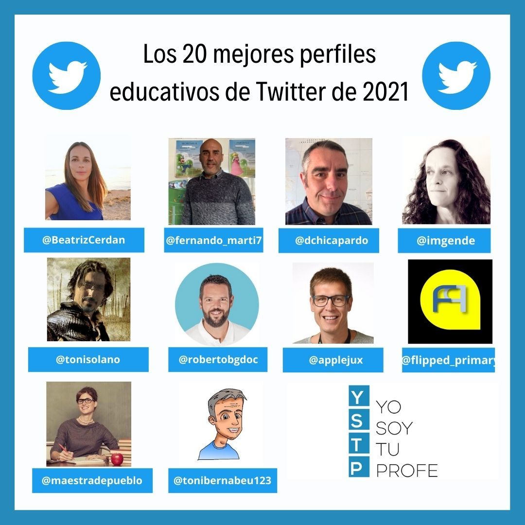 vicentgadea's tweet photo. Gracias @yosoytuprofe_ por la mención en "Los 20 mejores perfiles educativos de Twitter de 2021".

Aunque, evidentemente, hay muchos más compañeros del #claustrovirtual, es un honor aparecer al lado de tan grandes personas y profesionales 😊😊

https://t.co/SjUld7ryPg https://t.co/pHFjevgWqH