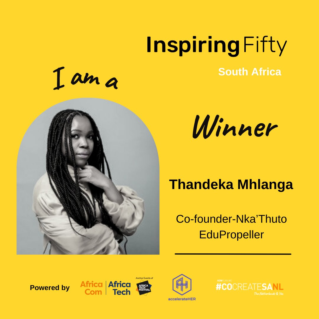 InspiringFifty_SA (@inspiring50sa) on Twitter photo Congratulations <a href="/Ndex_M/">Thandeka Mhlanga</a> 🎉
<a href="/ellenfischat/">Ellen Fischat</a> <a href="/cocreateSANL/">cocreateSANL🇳🇱🇿🇦</a>
#inspiringfiftysa2021 Congratulations <a href="/Ndex_M/">Thandeka Mhlanga</a> 🎉
<a href="/ellenfischat/">Ellen Fischat</a> <a href="/cocreateSANL/">cocreateSANL🇳🇱🇿🇦</a>
#inspiringfiftysa2021