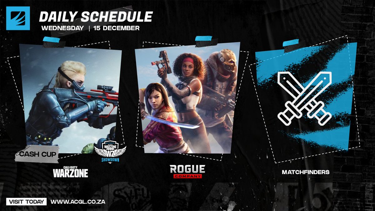 AfricanGaming's tweet photo. 🕖 Tonight from 19h00:

🪂 #Warzone | #PredatorWZ Cash Cup
®️ #RogueCompany  

📝 Registration pages: https://t.co/vFiGvLJr6N

#SAgaming #GamingZA #gaming #SAesports #EsportsZA #esports #AfricanEsports #WarzoneZA #RoCoZA https://t.co/k9ZMYBgUNE
