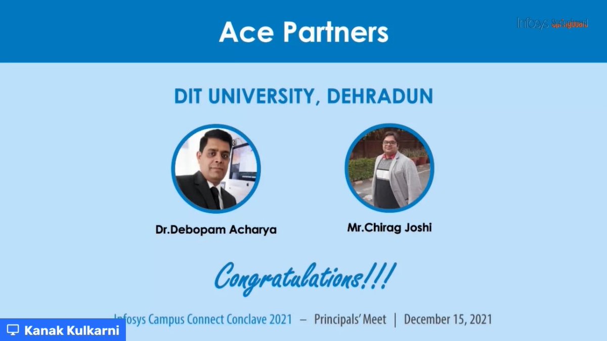 adin_tyson's tweet photo. Congratulations DIT University, Dehradun @dit_university for being recognised as #Ace_Partners in #InfosysCCConclave
#InfosysSpringboard @Infosys @t_aarohi @padma8376 https://t.co/YmLoCwpJAJ
