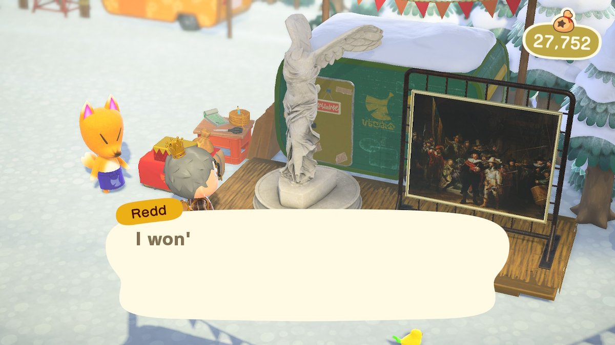 castorACNH's tweet photo. Redd...... how many times are you going to try to sell me THIS EXACT STATUE #AnimalCrossing #ACNH https://t.co/F8rxFTRIr7